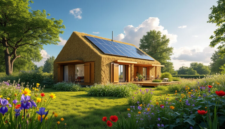 découvrez une expérience de vie unique et écoresponsable à proximité de caen, dans une maison en paille construite en 2012. profitez d'un cadre naturel, alliant confort moderne et respect de l'environnement.